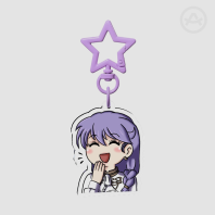 Laughing Mona Clear Acrylic Keychain