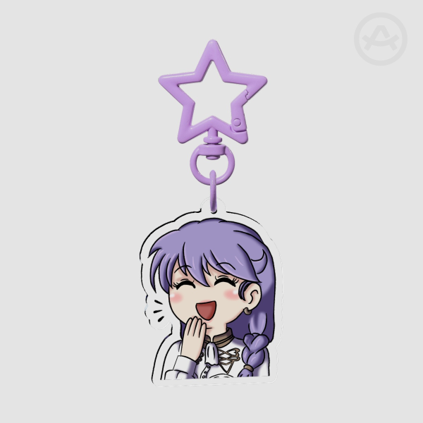 Laughing Mona Clear Acrylic Keychain