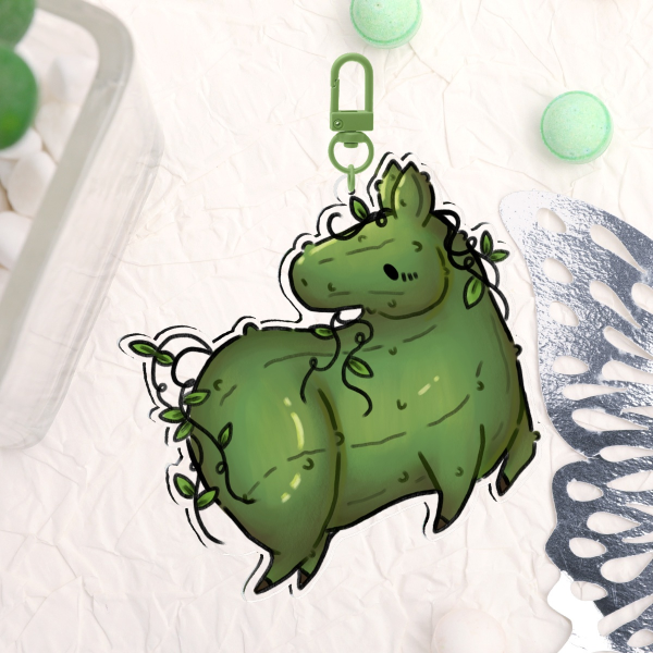 Big Pickle Horse Keychain