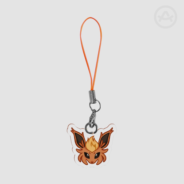 Flareon Eeveelutions phonecharm! —  Clear Acrylic Keychains