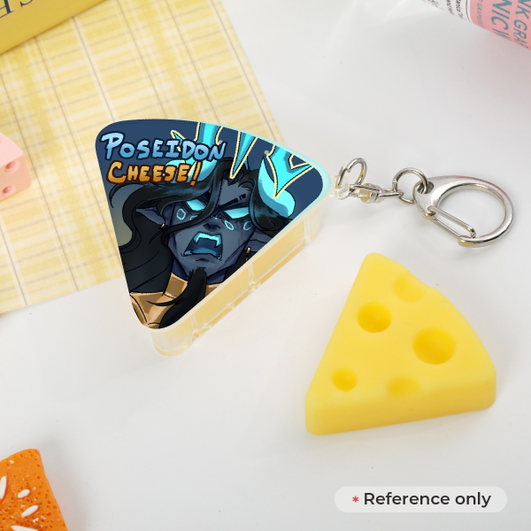 Poseidon Squishy Cheese Keychain