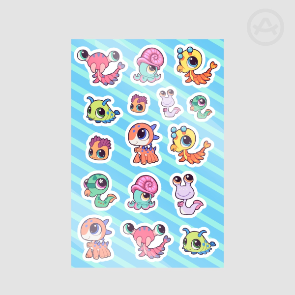 Paleozoic Sticker Sheet (glossy)