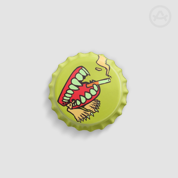 Chattering teeth Bottle Cap Badges