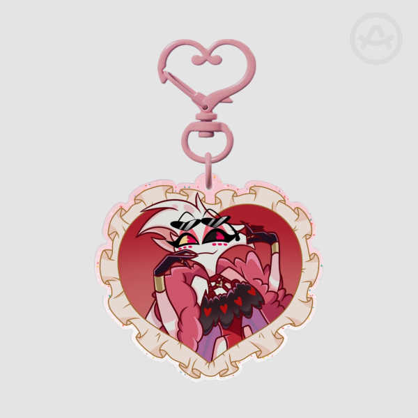 Angel Dust Valentine's Day Colored Edge Acrylic Keychains