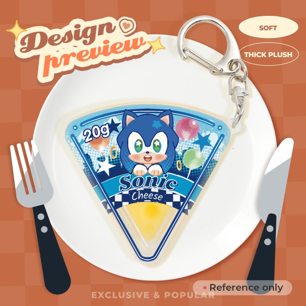 Sonic Squishy Cheese Jelly Keychains