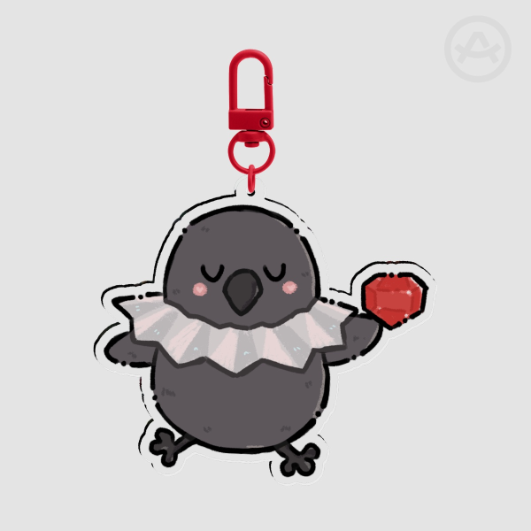 Grumpy Crow - Keychain