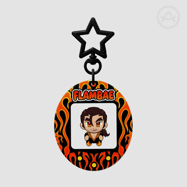 Flambae Dispatch Tamagotchi Keychain