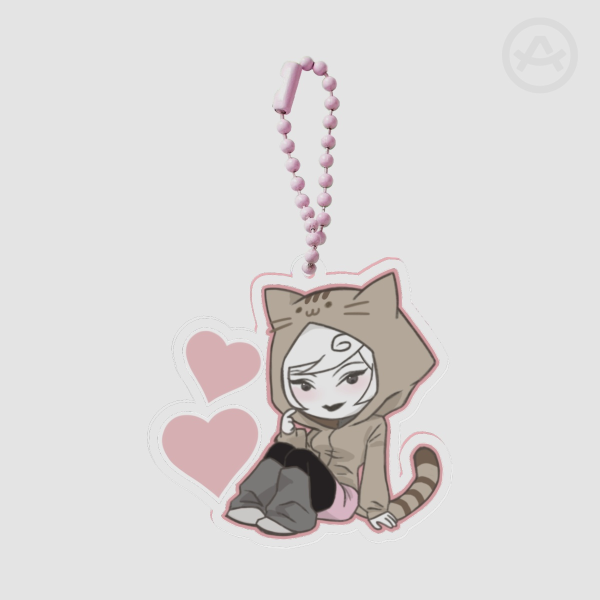 pusheen roxy lalonde keychain