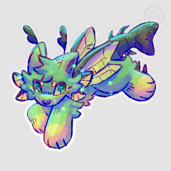 FURRY BUG DOG - Holographic Sticker (OC)
