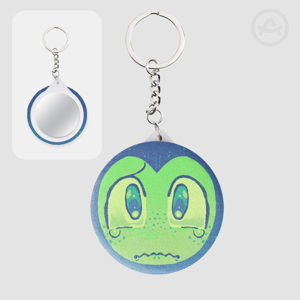 Squirm Plush Badge Mirror Keychains
