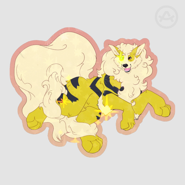 Arcanine Shiny Sticker Holographic