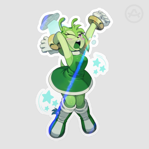 Green Glorp Amy Sticker