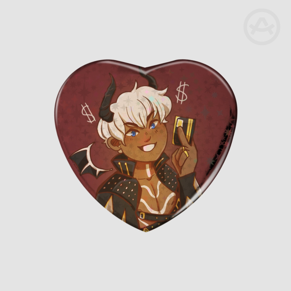 Mammon Holo Heart Badge