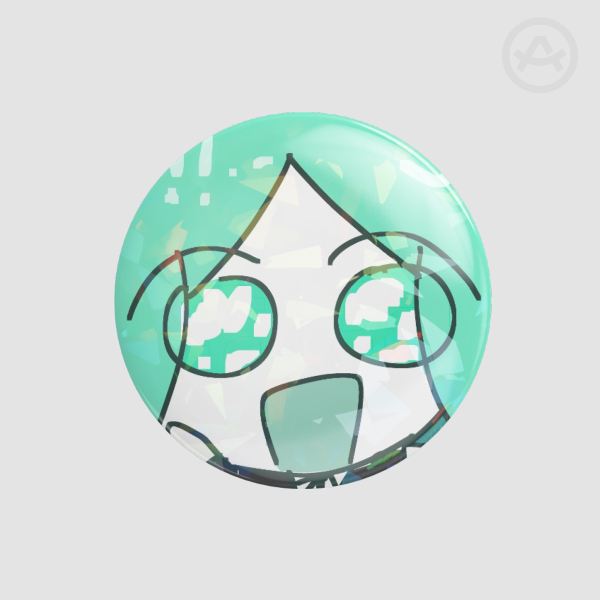 Phosphophyllite round badge