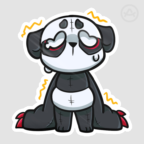 Pande Scared Die Cut Sticker!