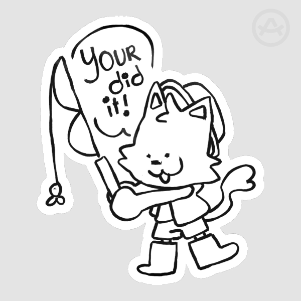 Feesh - Fisher Cat || Die Cut Stickers