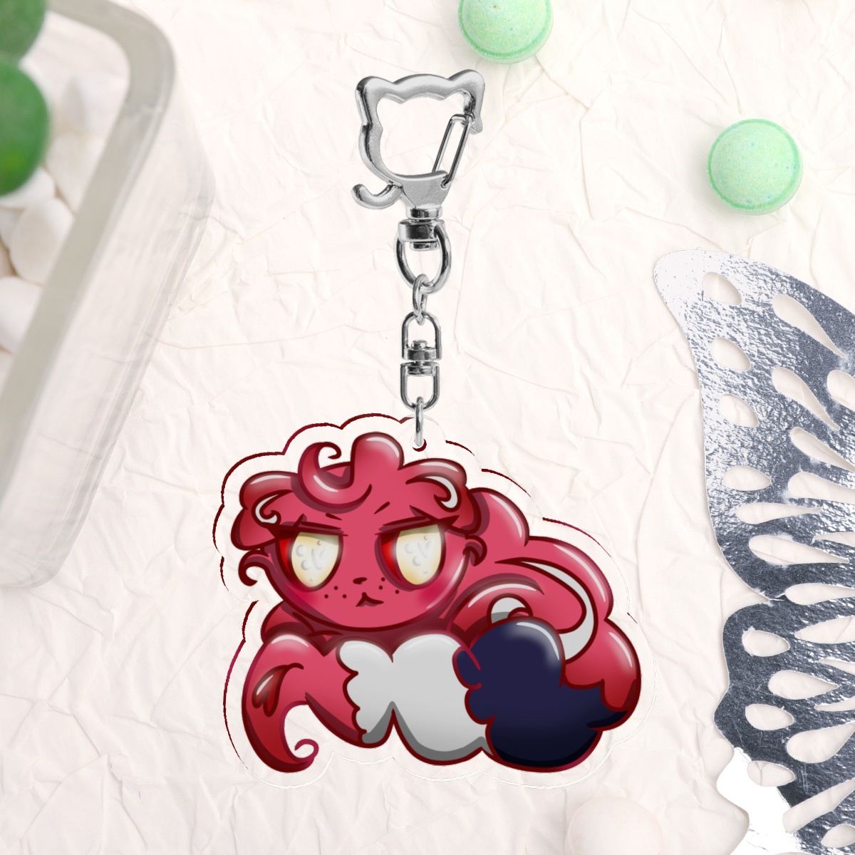 Velvette Kitten Keychain