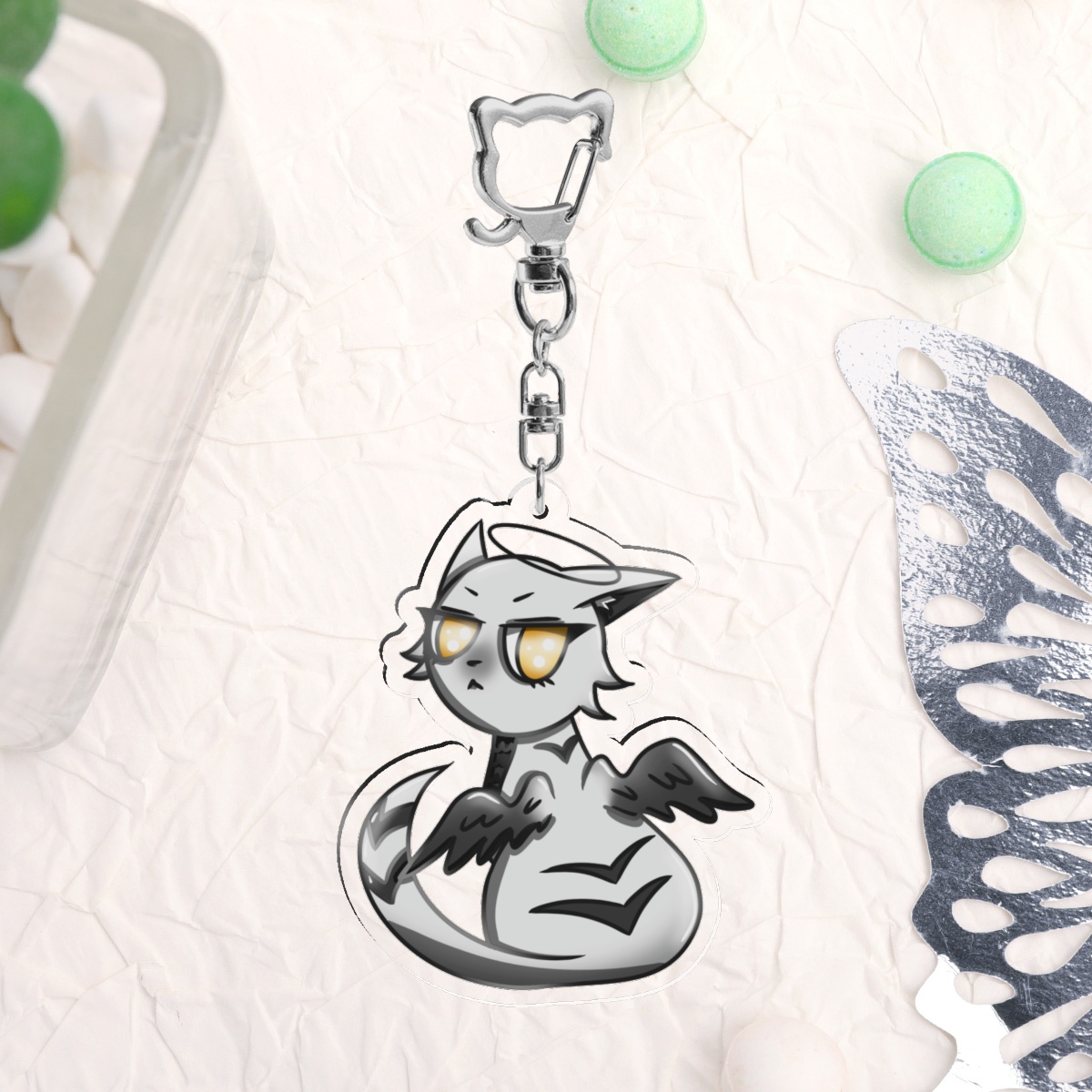 Lute Kitten Keychain