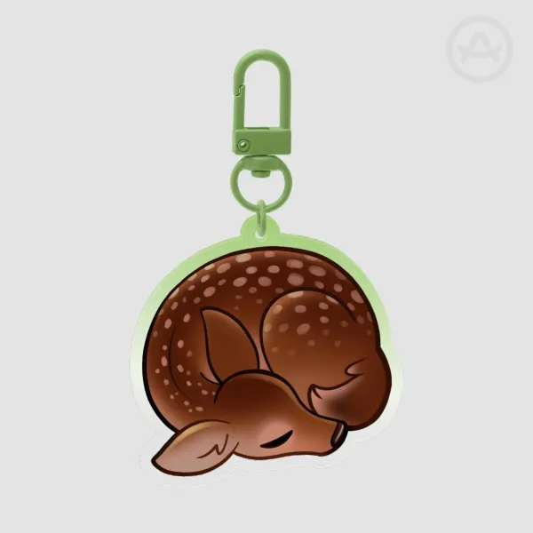 Sleeping fawn Keychain