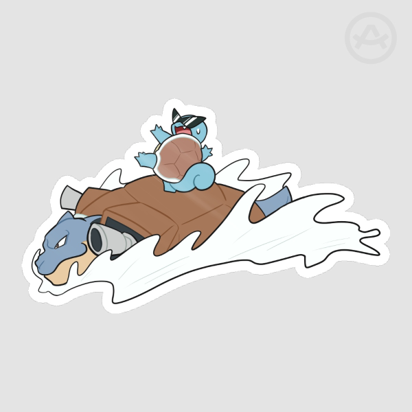 Blastoise and Squirtle Die Cut Sticker!