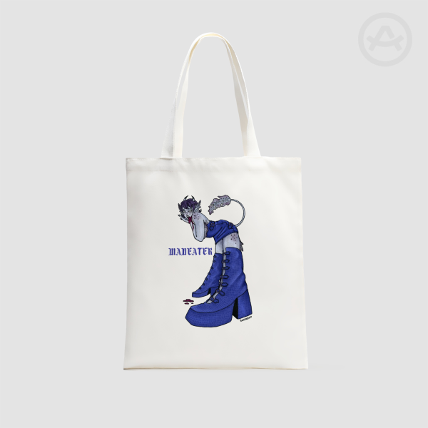 Maneater Canvas Tote Bags - 13.7″x15.7″(35x40cm)