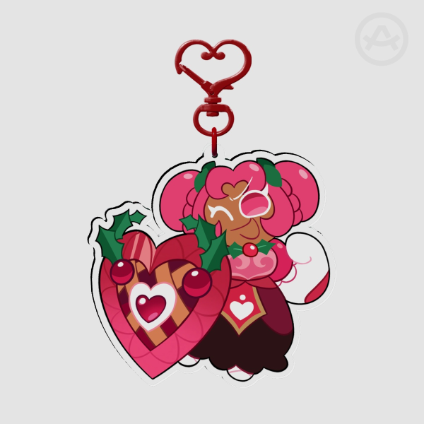 Hollyberry Cookie Keychain