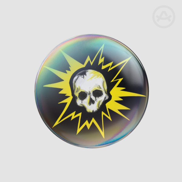 Skull ♥ Original art ♥ Round Badge, Button, Pin