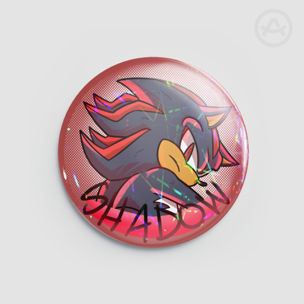 Shadow the Hedgehog Round Badges (Button Pin)!