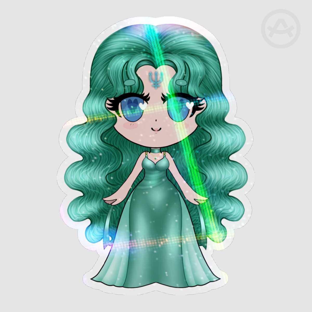 SM - Chibi Princess Neptune Holo Sticker
