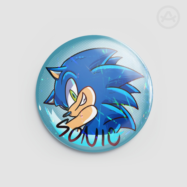 Sonic the Hedgehog Round Badges (Button Pin)!