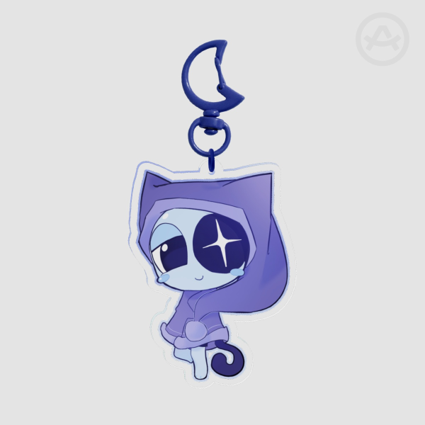 Astro Kitty Clear Keychain