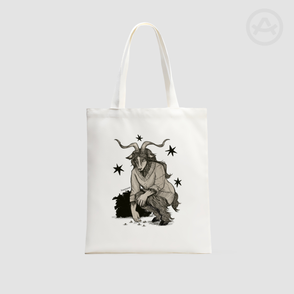 Goat Woman Canvas Tote Bags - 13.7″x15.7″(35x40cm)