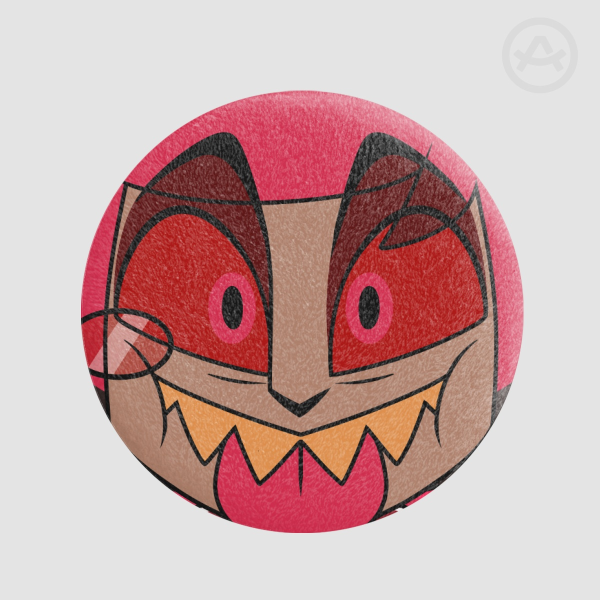 Alastor Face Squish [Plush Badge]