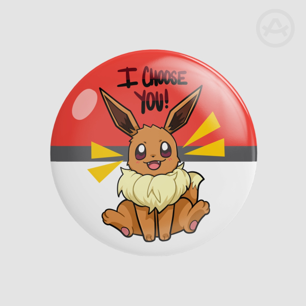 Eevee Round Badges (Button Pin)!