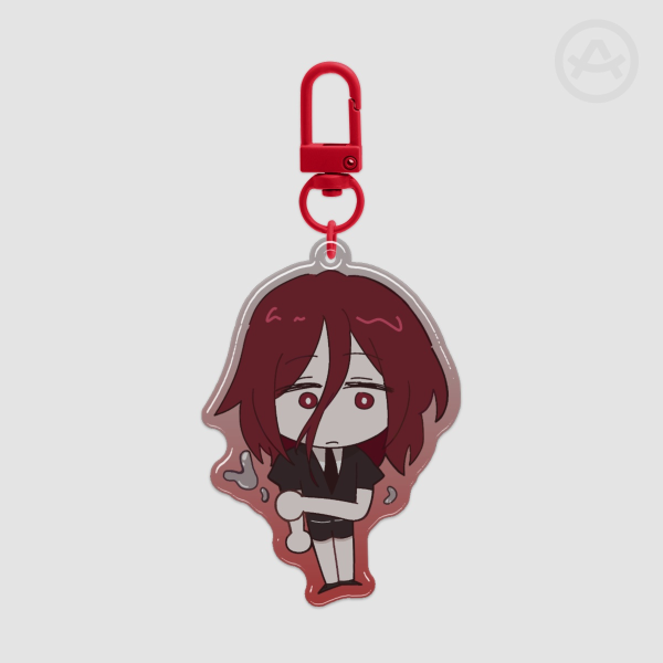 cinnabar clear epoxy keychain