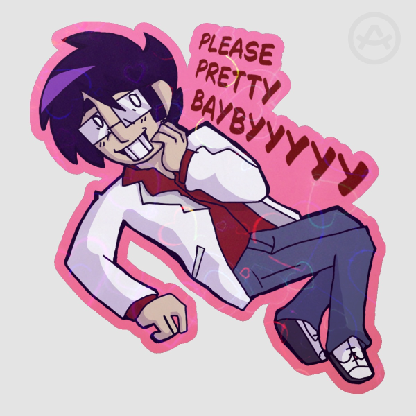 Elevator man Gideon Graves Colored Stickers