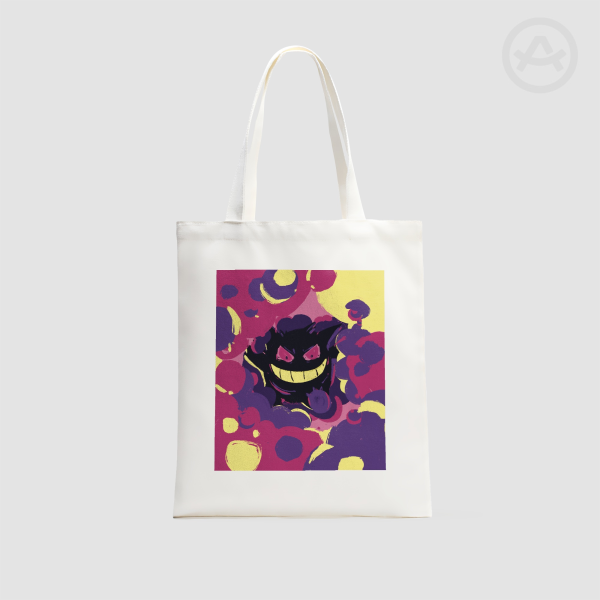 Horizontal Part-print Canvas Tote Bags - 13.7″x15.7″(35x40cm)