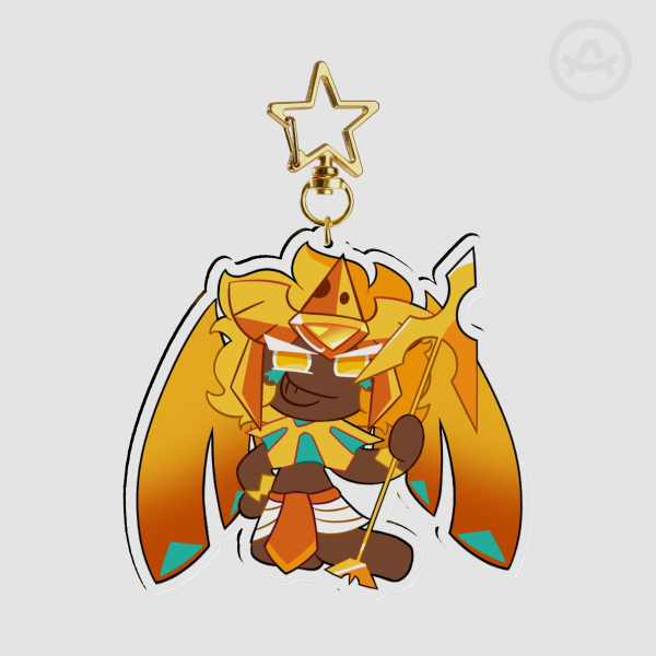 Golden Cheese Cookie Keychain
