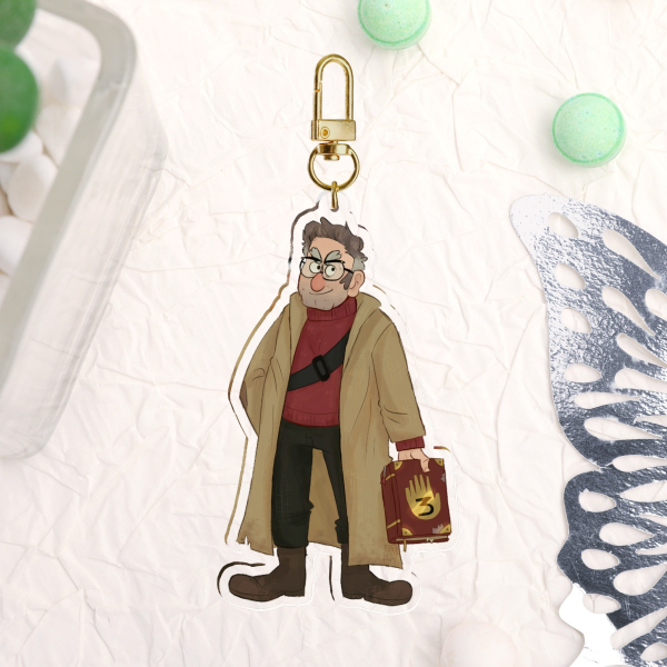 Ford Pines Journal and Book of Bill Gravity Falls Keychain