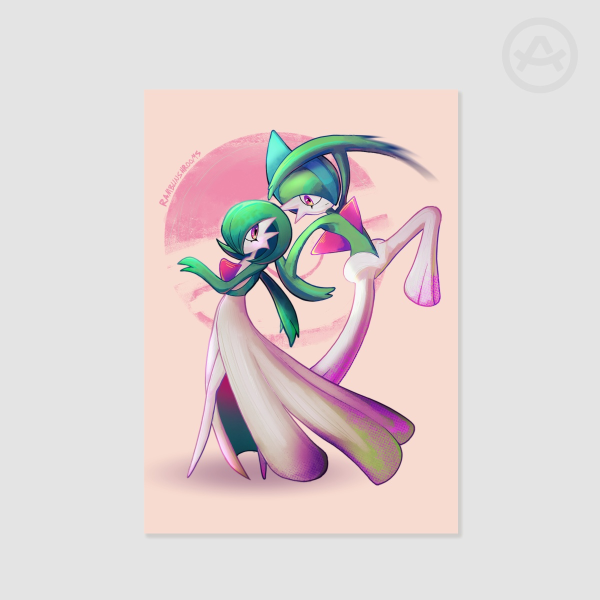 Gardevoir and Gallade Print