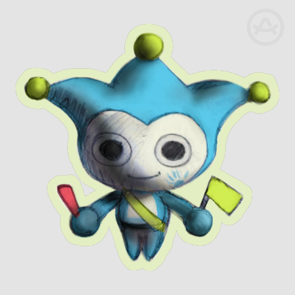 Blue Badger. Sticker.