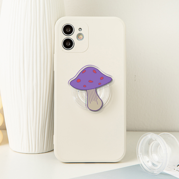 Purple Mushroom Phone Holder