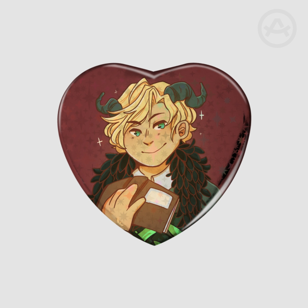 Satan Holo Heart Badge