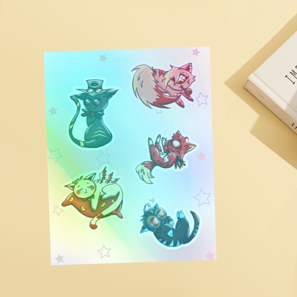 Hazkittens Stickers: More Hotel Residents