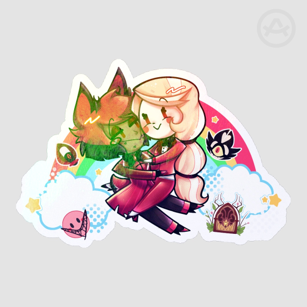 Hazbin Hotel: Charlastor Rainbow - Rainbow Hologram Sticker