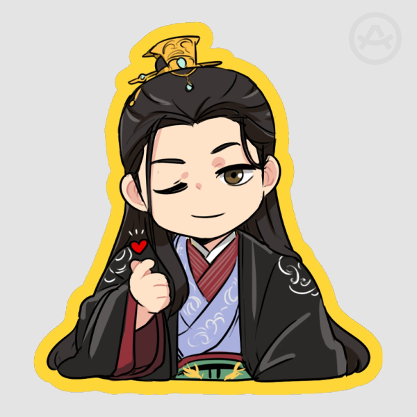 Mu Tianchi love sticker (Colored Border + Matte)