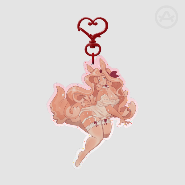Valentine Pin-up Acrylic Keychain
