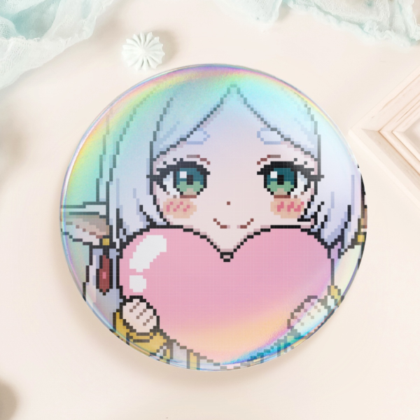 Frieren Holographic Rainbow Pin – Frieren: Beyond Journey’s End 🌸