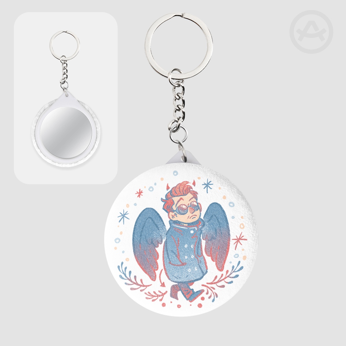 Crowley | Plush Badge Mirror Keychains