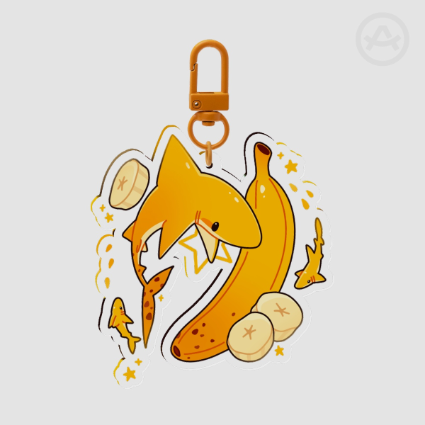 Banana shark Keychain